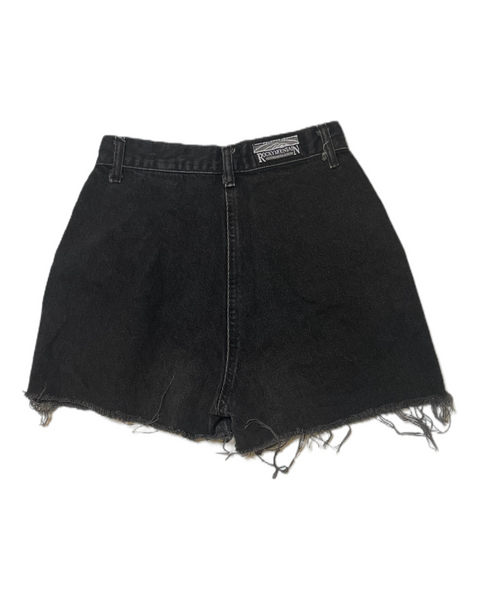 Homemade Black High-Waisted Vintage Shorts