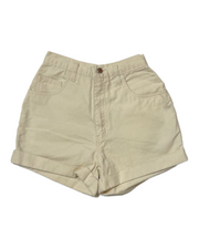 Cream High-Waisted Vintage Shorts