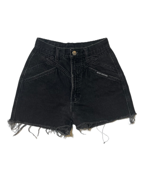 Homemade Black High-Waisted Vintage Shorts
