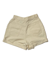 Cream High-Waisted Vintage Shorts