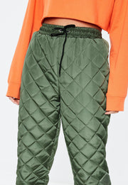 Olive Green Quilted Jogger