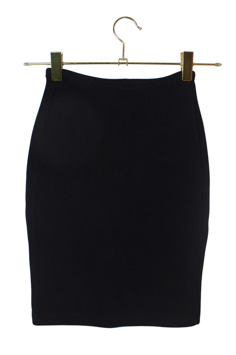 American Apparel Black Ribbed Skirt