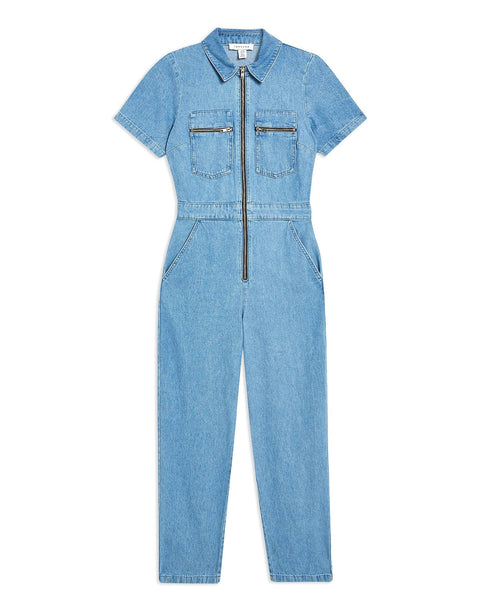 Topshop Denim Jumpsuit