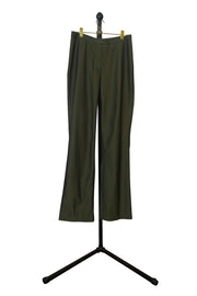 Olive Green Sleek Pant with Flare - Front
