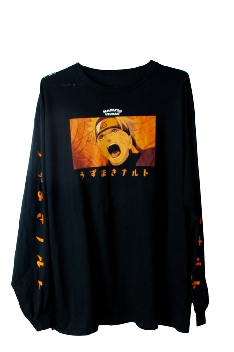 Black Naruto Uzumaki Long Sleeve Tee