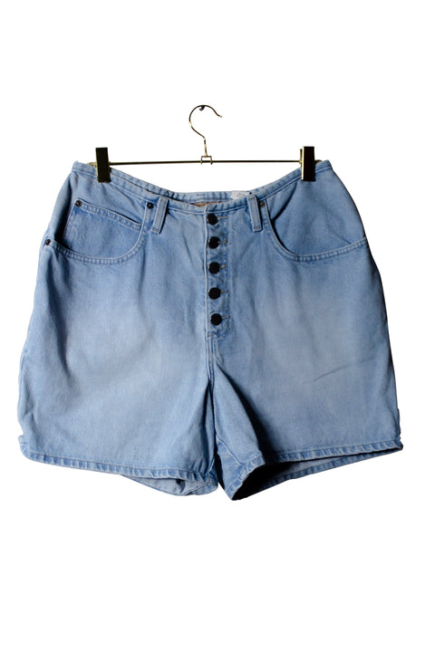 Chic High Waisted Blue Denim Shorts