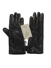 Antonio Murolo Snakeskin Print Genuine Leather Gloves