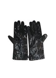 Antonio Murolo Snakeskin Print Genuine Leather Gloves