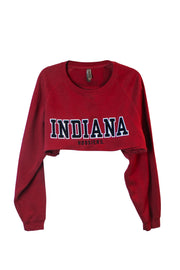 ReStyled Indiana Hoosiers Cropped Crew Neck