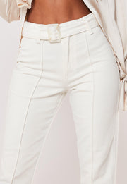 Tall High-Waisted Belted Front Seam Jeans