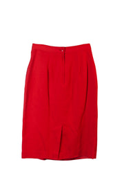 ReStyled Vintage Cropped Short Sleeve Red Blazer Skirt Suit