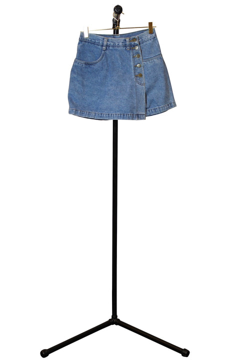 Vintage High-Waisted Chazz Denim Skort - Front