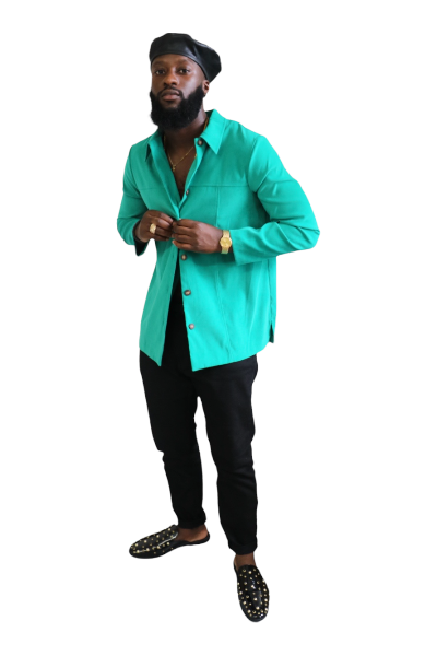 Turquoise Vintage Button Up