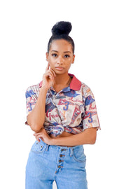 Crocodile International Novelty Print Polo Shirt on Model - Photo 1