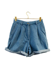 High-Waisted Denim Short