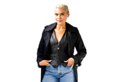 Black Trench Coat Ellen Tracy on Model - Photo 2