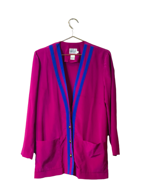 Pink & Blue Striped Vintage Leslie Fay Blazer