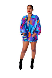 Three-Quarter Sleeve Short Kimono Jacket