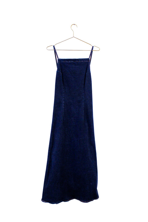 Dark Denim Backless Dress