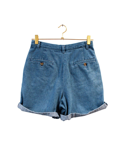 High-Waisted Denim Short