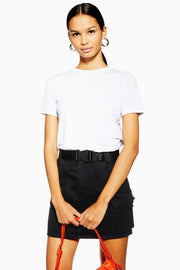 Black Belted Cargo Skirt