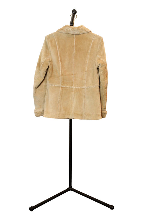 Giacca By Gallery Leather Jacket with Faux Fur Collar - Back