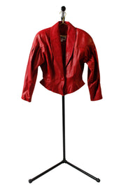 80s Vintage Leather Chia Jacket