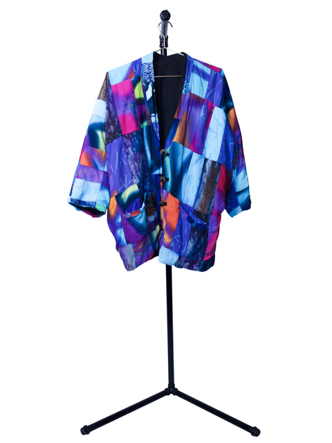 Three-Quarter Sleeve Short Kimono Jacket