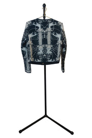 Stine Goya Printed Silk Roman Column Quilted Jacket - Back