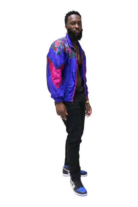 Royal Purple Retro Windbreaker