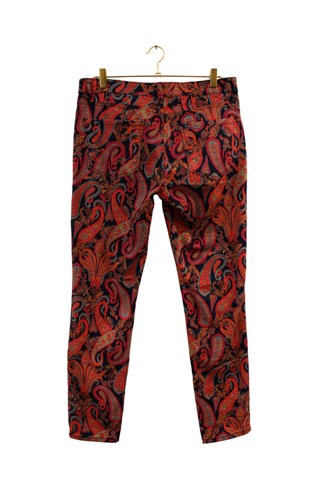 Pink Paisley Denim Pant